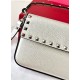 Migliore Repliche Valentino Rockstud Pouch Borsa Bianco Granulato Economiche Outlet Online
