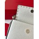 Migliore Repliche Valentino Rockstud Pouch Borsa Bianco Granulato Economiche Outlet Online