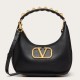 Perfette Qualità Repliche Valentino Stud Sign Hobo Borsa Nero Vitello Imitazione