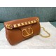 Migliore Repliche Valentino Stud Sign Borse a tracolla Marrone Nappa Economiche Outlet Online
