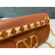 Migliore Repliche Valentino Stud Sign Borse a tracolla Marrone Nappa Economiche Outlet Online