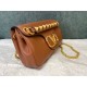Migliore Repliche Valentino Stud Sign Borse a tracolla Marrone Nappa Economiche Outlet Online