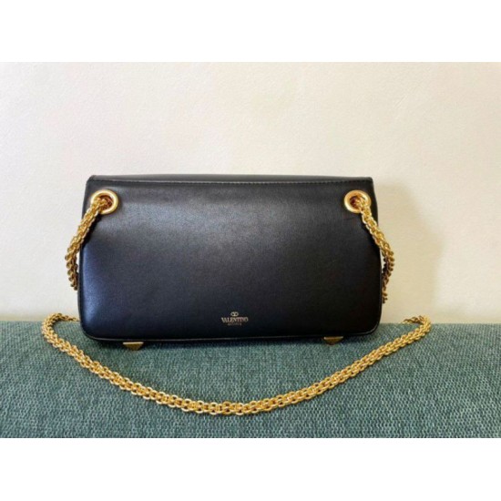 Replica perfetta Valentino Stud Sign Borse a tracolla Nero Nappa Imitazione Outlet Online