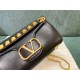 Replica perfetta Valentino Stud Sign Borse a tracolla Nero Nappa Imitazione Outlet Online