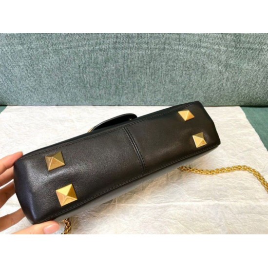 Replica perfetta Valentino Stud Sign Borse a tracolla Nero Nappa Imitazione Outlet Online