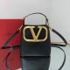 Miglior Falso Valentino Supervee Top Handle Borsa Nero Vitello Economiche Premium