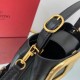 Miglior Falso Valentino Supervee Top Handle Borsa Nero Vitello Economiche Premium