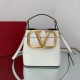 Perfette Qualità Repliche Valentino Supervee Borsa A Mano Superiore Bianco Vitello Imitazione