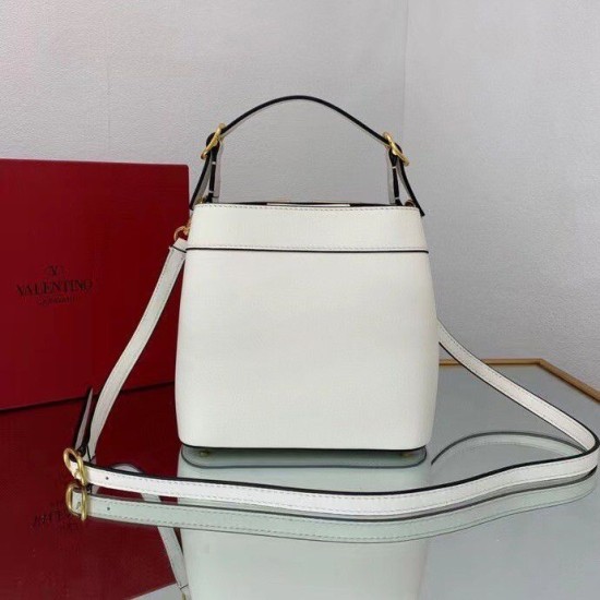Perfette Qualità Repliche Valentino Supervee Borsa A Mano Superiore Bianco Vitello Imitazione