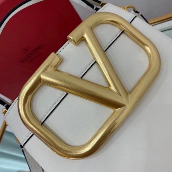 Perfette Qualità Repliche Valentino Supervee Borsa A Mano Superiore Bianco Vitello Imitazione