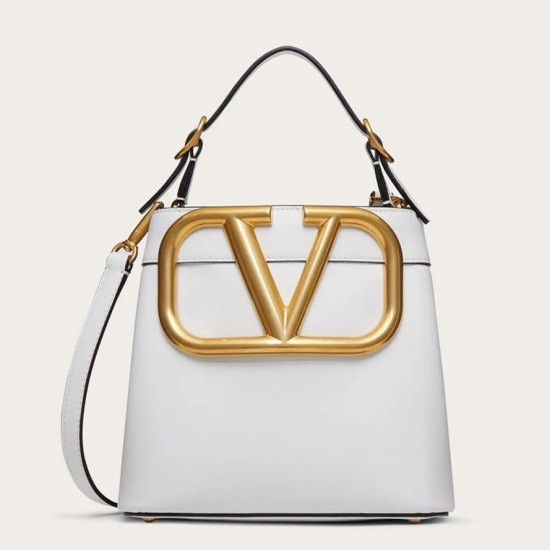 Perfette Qualità Repliche Valentino Supervee Borsa A Mano Superiore Bianco Vitello Imitazione