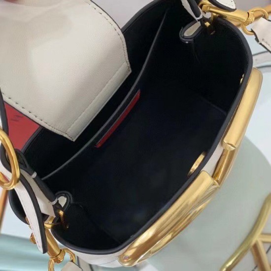 Perfette Qualità Repliche Valentino Supervee Borsa A Mano Superiore Bianco Vitello Imitazione