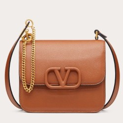 Replica perfetta Valentino Piccolo Vsling Borse a tracolla Marrone Granulato Imitazione Outlet Online