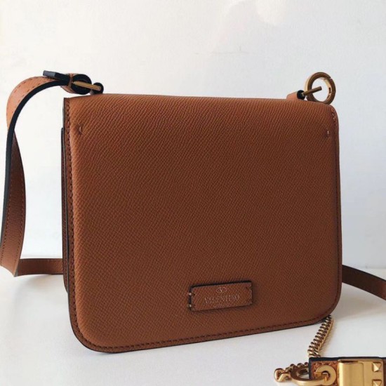 Replica perfetta Valentino Piccolo Vsling Borse a tracolla Marrone Granulato Imitazione Outlet Online