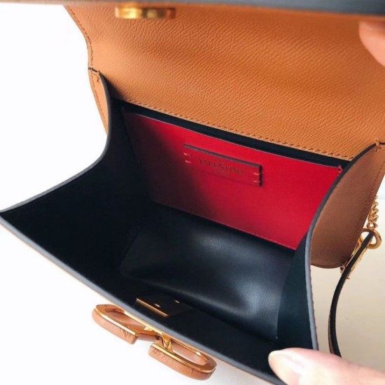 Replica perfetta Valentino Piccolo Vsling Borse a tracolla Marrone Granulato Imitazione Outlet Online