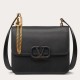 Valentino Vsling Grande Borse a tracolla Nero Vitello Granulato Replica originale di alta qualità Replica perfetta Valentino Vsling Grande Borse a tracolla Nero Vitello Granulato Imitazione Outlet Online