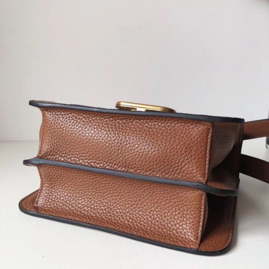 Valentino Vsling Grande Borse a tracolla Marrone Vitello Granulato Replica originale di alta qualità Migliore Repliche Valentino Vsling Grande Borse a tracolla Marrone Vitello Granulato Economiche Outlet Online