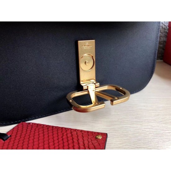 Miglior Falso Valentino Medium Vlock Borse a tracolla Nero Vitello Economiche Premium