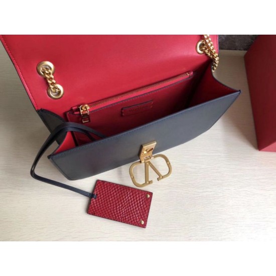 Miglior Falso Valentino Medium Vlock Borse a tracolla Nero Vitello Economiche Premium