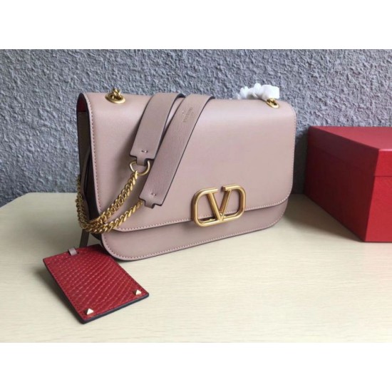 Perfette Qualità Repliche Valentino Medium Vlock Borse a tracolla Poudre Calfskin Imitazione