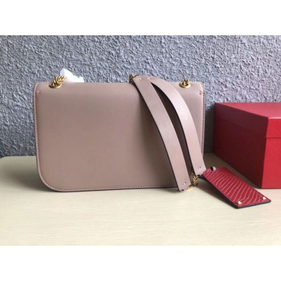 Perfette Qualità Repliche Valentino Medium Vlock Borse a tracolla Poudre Calfskin Imitazione