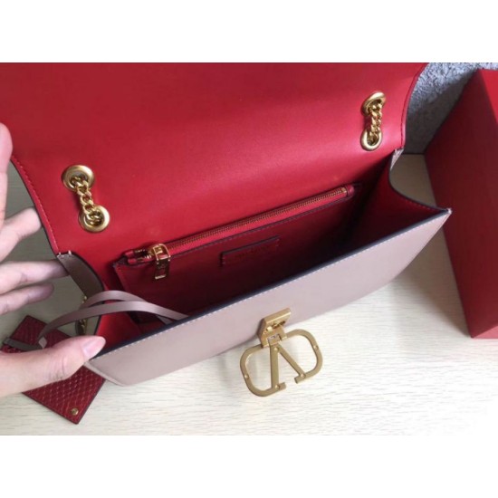 Perfette Qualità Repliche Valentino Medium Vlock Borse a tracolla Poudre Calfskin Imitazione