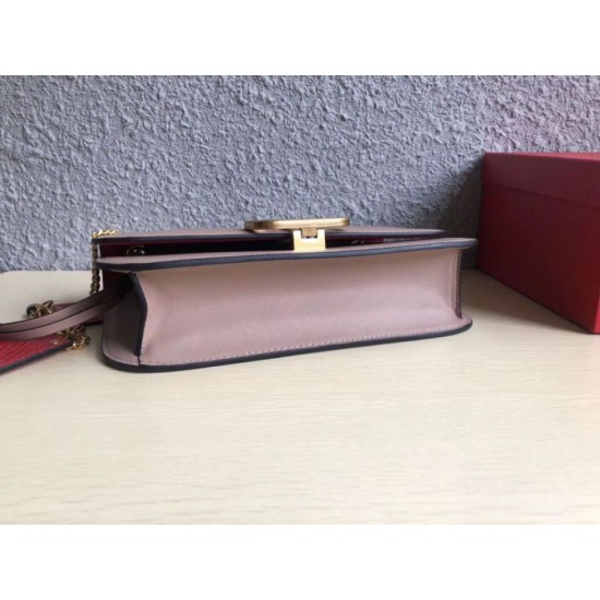 Perfette Qualità Repliche Valentino Medium Vlock Borse a tracolla Poudre Calfskin Imitazione