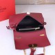 Miglior Falso Valentino Medium VRing Chain Borsa Bordeaux Grainy Calfskin Economiche Premium