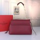 Miglior Falso Valentino Medium VRing Chain Borsa Bordeaux Grainy Calfskin Economiche Premium