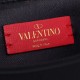 Migliore Repliche Valentino Medium VRing Chain Borsa Nero Grainy Calfskin Economiche Outlet Online