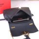 Migliore Repliche Valentino Medium VRing Chain Borsa Nero Grainy Calfskin Economiche Outlet Online