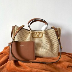 Miglior Falso Valentino Garavani Medium Straw Summer Tote Borsa Economiche Premium