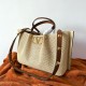 Miglior Falso Valentino Garavani Medium Straw Summer Tote Borsa Economiche Premium