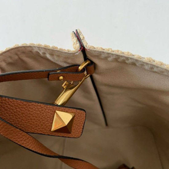 Miglior Falso Valentino Garavani Medium Straw Summer Tote Borsa Economiche Premium