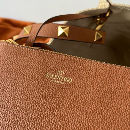 Miglior Falso Valentino Garavani Medium Straw Summer Tote Borsa Economiche Premium