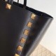 Perfette Qualità Repliche Valentino Roman Stud Tote Borsa Nero Vitello Granulato Imitazione