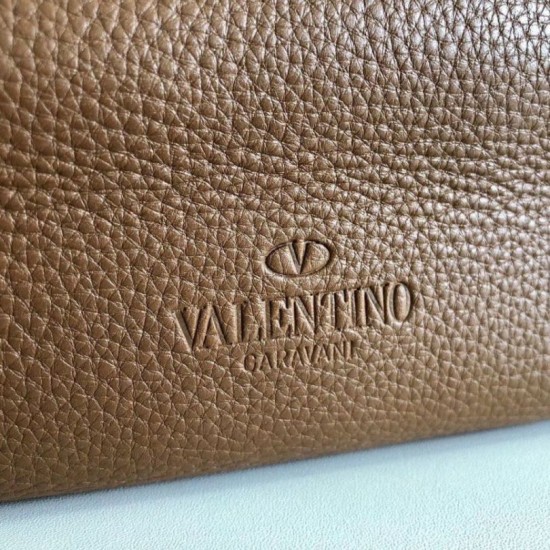 Perfette Qualità Repliche Valentino Rockstud Shopping Borsa Grande Marrone Imitazione