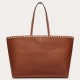 Perfette Qualità Repliche Valentino Rockstud Shopping Borsa Grande Marrone Imitazione