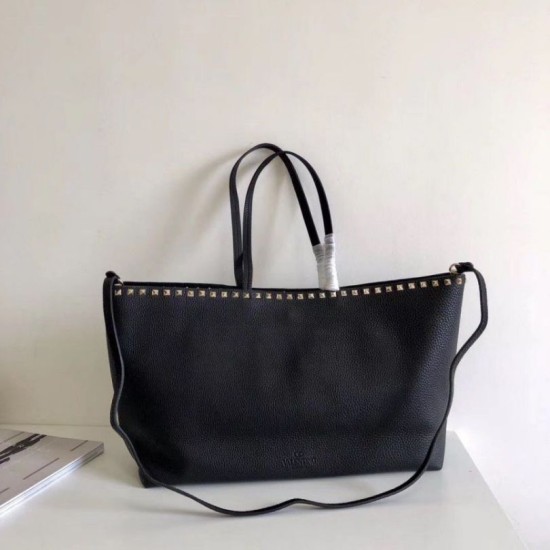Migliore Repliche Valentino Rockstud Shopping Borsa Grande Nero Economiche Outlet Online