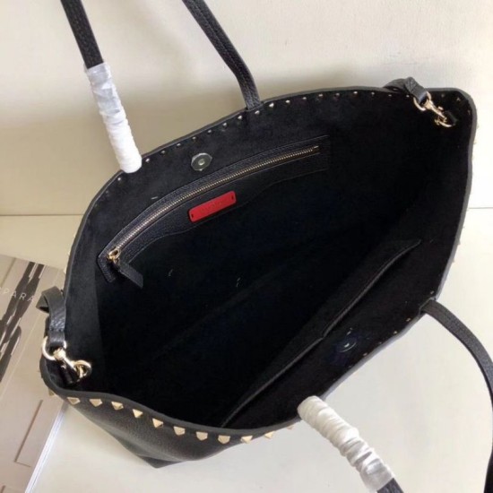 Migliore Repliche Valentino Rockstud Shopping Borsa Grande Nero Economiche Outlet Online