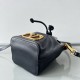 Miglior Falso Valentino VLogo Signature Mini Bucket Borsa Nero Calfskin Economiche Premium