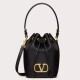 Miglior Falso Valentino VLogo Signature Mini Bucket Borsa Nero Calfskin Economiche Premium