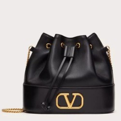 Miglior Falso Valentino VLogo Signature Mini Bucket Borsa Nero Economiche Premium