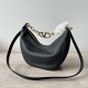 Migliore Repliche Valentino VLogo Moon Piccolo Hobo Borsa con catena Nero Economiche Outlet Online