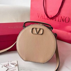 Migliore Repliche Borsa Mini Valentino VLogo Signature vitello beige Economiche Outlet Online