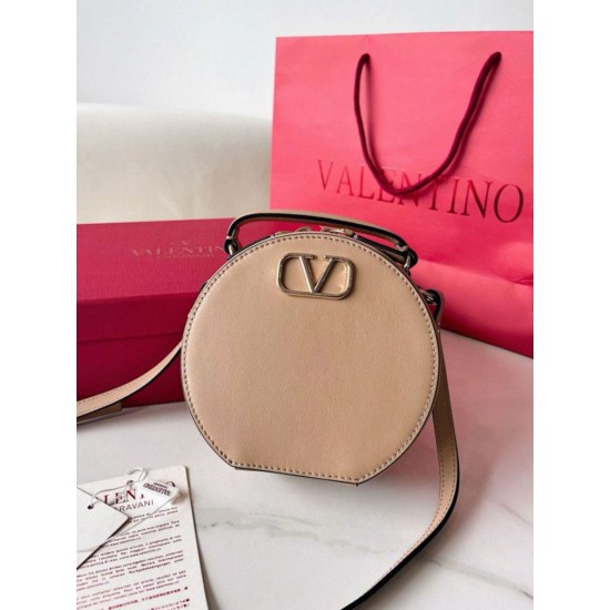 Migliore Repliche Borsa Mini Valentino VLogo Signature vitello beige Economiche Outlet Online