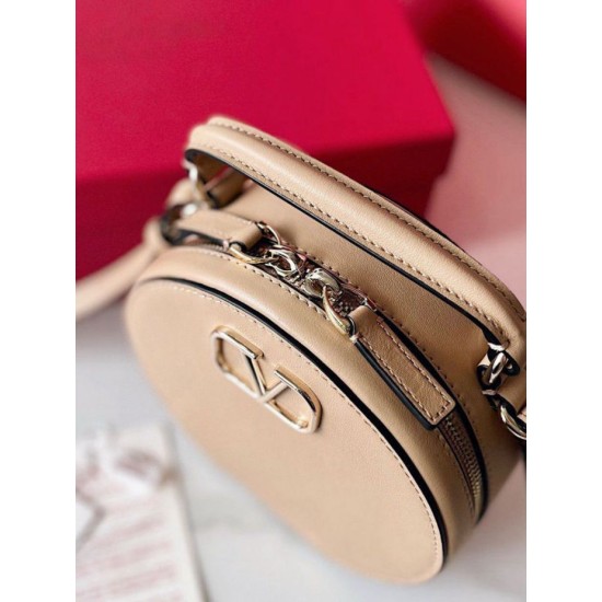 Migliore Repliche Borsa Mini Valentino VLogo Signature vitello beige Economiche Outlet Online