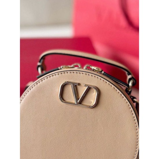 Migliore Repliche Borsa Mini Valentino VLogo Signature vitello beige Economiche Outlet Online