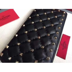 Repliche Valentino Rockstud Spike Zip Portafoglio Noir Agnello Imitazioni Premium Perfette Qualità Repliche Valentino Rockstud Spike Zip Portafoglio Noir Agnello Imitazione