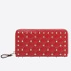 Miglior Falso Valentino Rockstud Spike Zip Portafoglio Rosso Agnello Economiche Premium